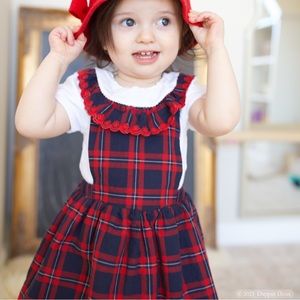 Janie and Jack | Lace-Trimmed Plaid Jumper
